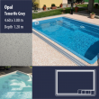 2800 Opal Compact Ceramic IG Pool Package Tenerife Grey - 4,60 x 3,00 m x 1,20 m dyb