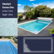 2803 Ametyst Compact Ceramic IG Pool Package Bahama Blue - 6,18 x 3,14 m x 1,40 m deep