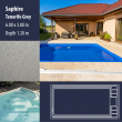 2804 Saphire Compact Ceramic IG Pool Package Tenerife Grey - 6,00 x 3,00 m x 1,20 m deep