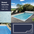 2809 Diamant Compact Ceramic IG Pool Package Bahama Blue - 7,20 x 3,42 m x 1,40 m dyb