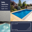 2812 Rubin Compact Ceramic IG Pool Package Tenerife Grey - 8,20 x 3,54 m x 1,50 m deep